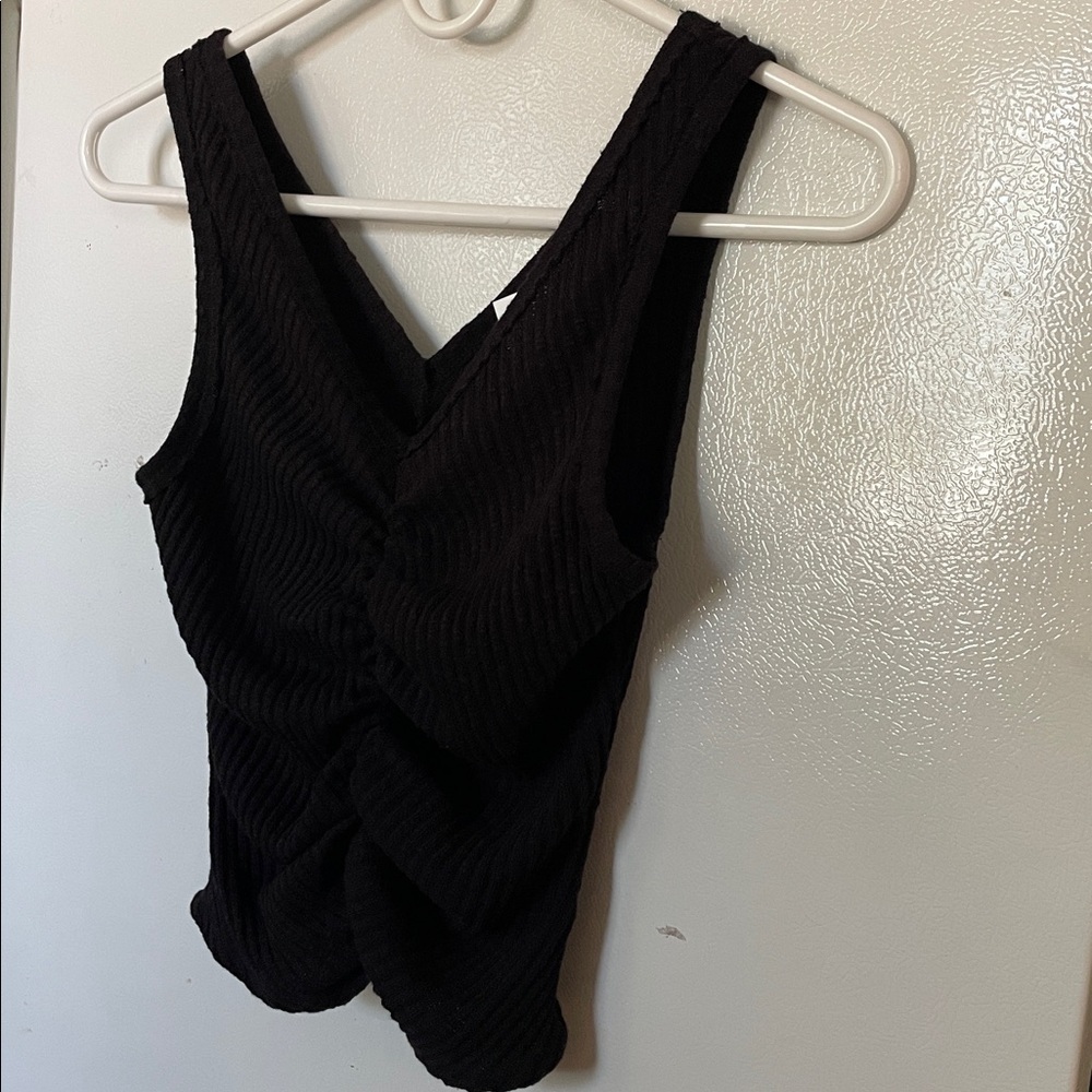 Project Social T NWT Small‎ Black Textured Rib Tank